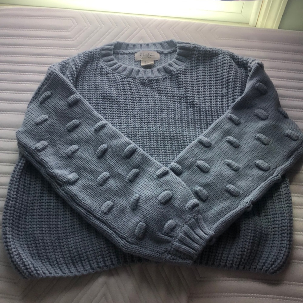 blue sweater
